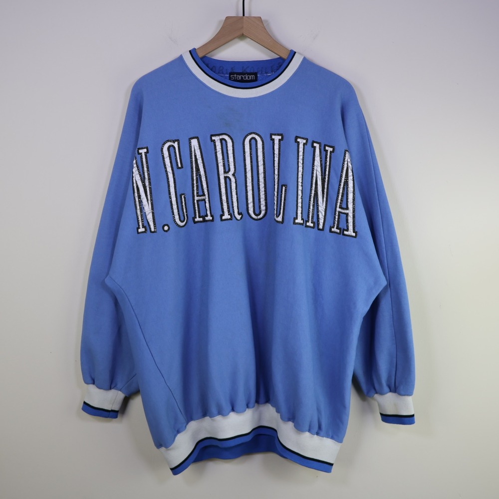 Vintage 90s‎ UNC North Carolina Sweatshirt XXL Oversized Streetwear Blue
